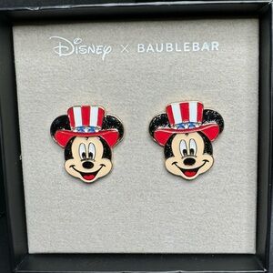 Disney X Baublebar Mickey Mouse 4th of July Patriotic Earrings
